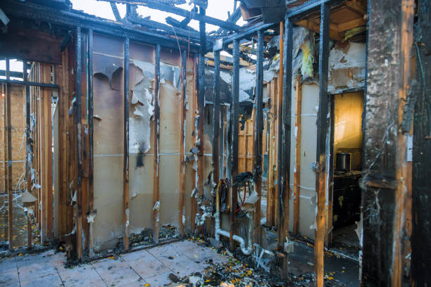 Professional Fire Damage Removal technician working in North Lakeville, MA